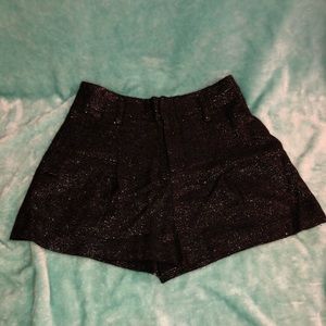 Size 6 Alice + Olivia black sparkly shorts